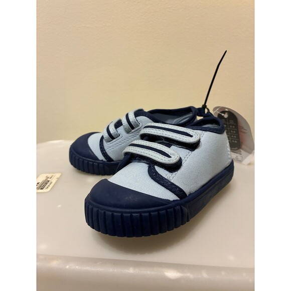 NWT Wonder Nation Toddler Blue Hook and Loop Tennis Shoes Sneakers Size 6 - Picture 2 of 6